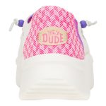 Wendy Peak Chambray Woven - White/Pink