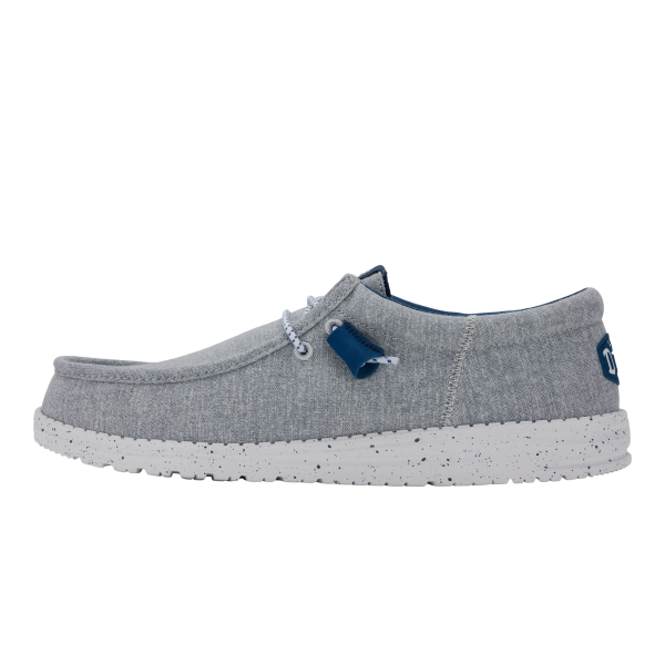 Wally Funk Heathered Knit - Grey Blue