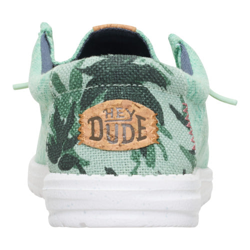 Wally Palm Jute - Dawn Blue/Celadon Green