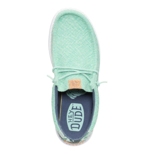 Wally Palm Jute - Dawn Blue/Celadon Green