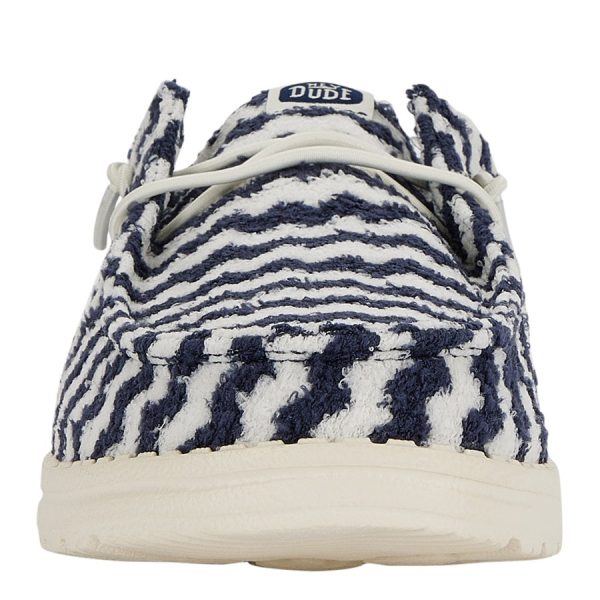 Wendy Slip Terry Stripe - Navy Blazer/Egret