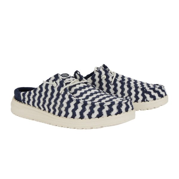 Wendy Slip Terry Stripe - Navy Blazer/Egret
