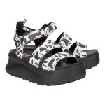 Delray Buckle Animal - Black/White