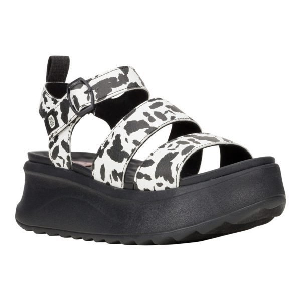 Delray Buckle Animal - Black/White