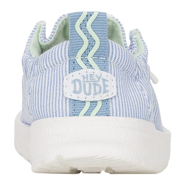 LilDude Slip On Prints - White/Faded Denim