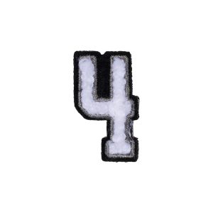 Number 4 Patch - 4 Black/White