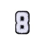 Number 8 Patch - 8 Black/White