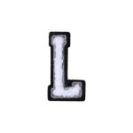 Letter L Patch - L Black/White