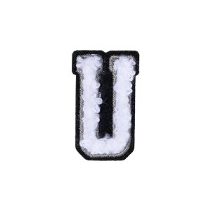 Letter U Patch - U Black/White