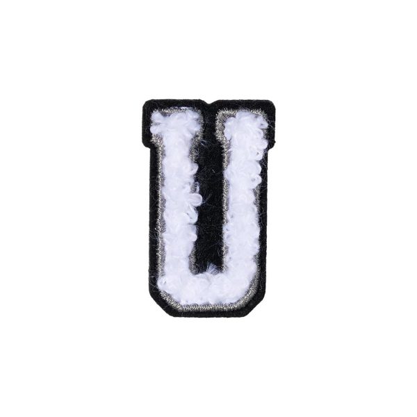 Letter U Patch - U Black/White