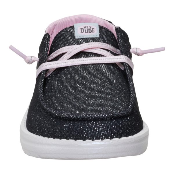 Wendy Youth Shimmer Flower - Charcoal