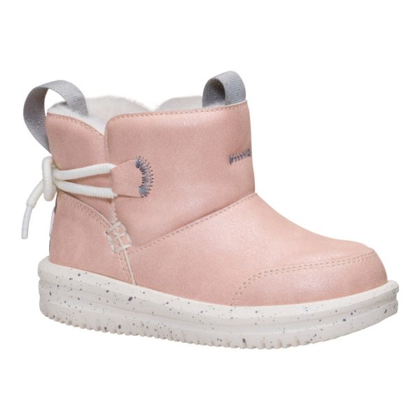 Camden Bow Boot Toddler Cozy - Sparkle Pink
