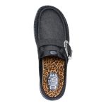 Wendy Slip Buckle Denim - Black/Black