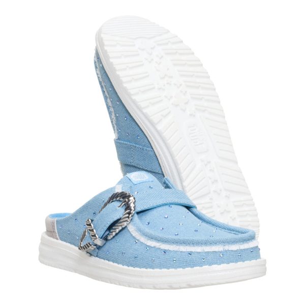Wendy Slip Buckle Denim - Blue/Multi
