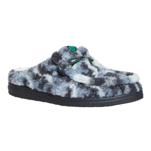 Wally Slipper Cozy Camo - Stormy Blue/Camo