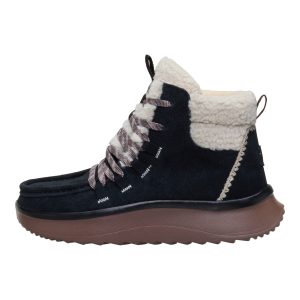 Wendy Peak Apres Suede Cozy Stitch - Black/Tan