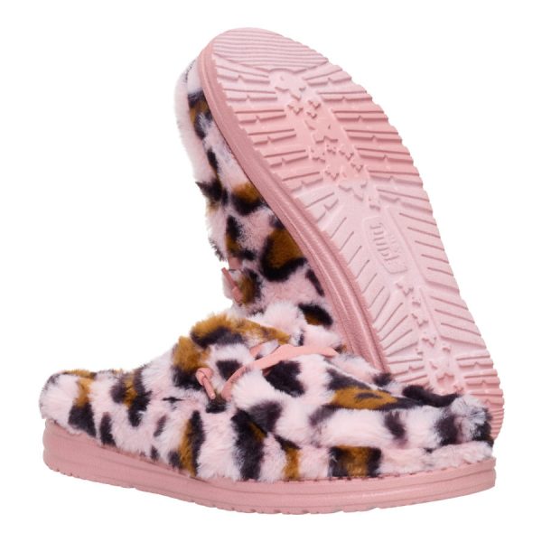 Wendy Slipper Leo Fur - Pink/Multi