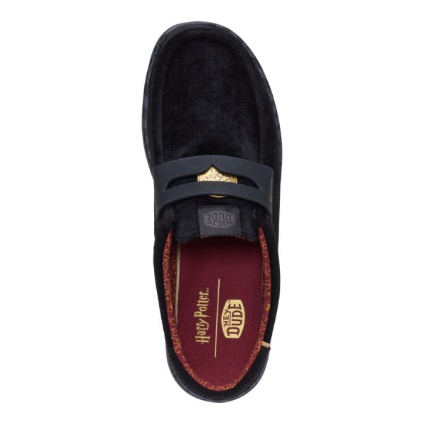 Wally Slip Hogwarts Loafer - Black/Gold