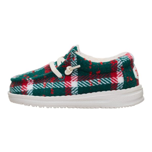 Wally Toddler Confetti Plaid Cozy - Red/Green/Multi