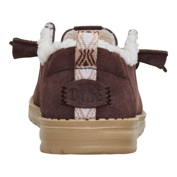 Wendy Suede Shearling - Dark Brown